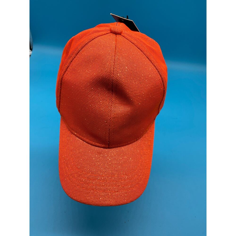 Jane & Berry Orange Mesh Trucker Hat Adjustable‎ Glitter Polyester NWT